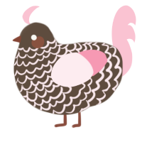 (unnamed), a bark and rose chicken with a lace pattern