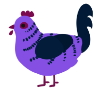 (unnamed), a blurple and tumblr chicken with a half-bar pattern