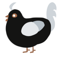 (unnamed), a black and mist chicken