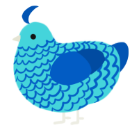 (unnamed), a aqua and ultramarine chicken with a lace pattern