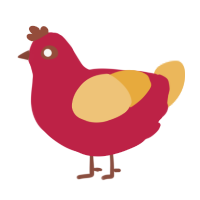 (unnamed), a crimson and honey chicken