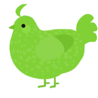 Plutonium, a grass chicken with a speckle pattern