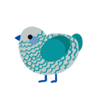 (unnamed), a silver and teal chicken with a lace pattern