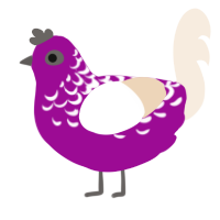 plum juice, a plum and cream chicken with a half-lace pattern