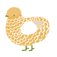 (unnamed), a honey and cream chicken with a lace pattern