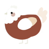 Mocha Latte, a russet and cream chicken with a head pattern