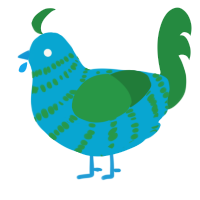 (unnamed), a cerulean and viridian chicken with a bar pattern