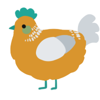 (unnamed), a orange and mist chicken with a neck-band pattern