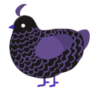 YaBoi, a sable and overcast chicken with a lace pattern