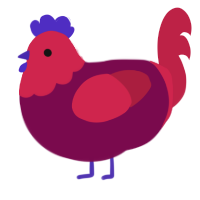 krabby patty, a wine and crimson chicken with a head pattern