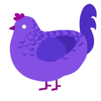 (unnamed), a blurple and indigo chicken with a half-lace pattern