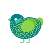 Bog, a sea and grass chicken with a lace pattern