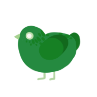 (unnamed), a viridian and leaf chicken with a neck-speckle pattern