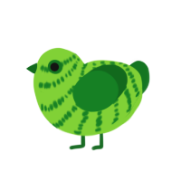 (unnamed), a grass and leaf chicken with a bar pattern