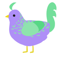 Shermy Jr, a lilac and spring chicken with a half-lace pattern