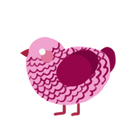 (unnamed), a pink and maroon chicken with a lace pattern