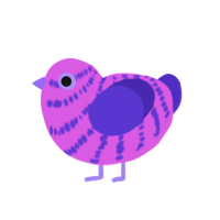 (unnamed), a orchid and indigo chicken with a bar pattern