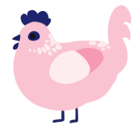 Undercooked, a rose chicken with a neck-speckle pattern