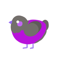 (unnamed), a amethyst and grey chicken with a head pattern