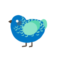 (unnamed), a sapphire and mint chicken with a half-lace pattern