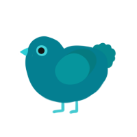 bluberry, a sea and teal chicken