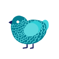 (unnamed), a sea and aqua chicken with a lace pattern