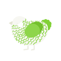 (unnamed), a white and grass chicken with a lace pattern