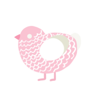 Rose, a rose and white chicken with a lace pattern