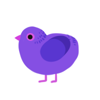 (unnamed), a blurple and indigo chicken with a neck-band pattern