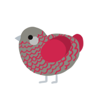 (unnamed), a ash and crimson chicken with a lace pattern