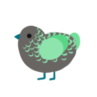 Murky Depths, a grey and spring chicken with a half-lace pattern