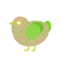 (unnamed), a beige and grass chicken with a speckle pattern