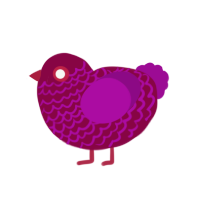 (unnamed), a maroon and plum chicken with a lace pattern