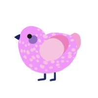 (unnamed), a lavender and pink chicken with a speckle pattern