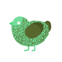 (unnamed), a spring and olive chicken with a double-lace pattern