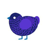 (unnamed), a navy and indigo chicken with a lace pattern