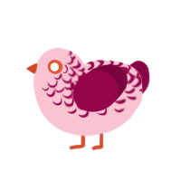 (unnamed), a rose and maroon chicken with a half-lace pattern