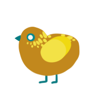 (unnamed), a ochre and yellow chicken with a neck-speckle pattern