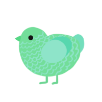 Springy, a spring chicken with a lace pattern