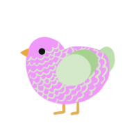 (unnamed), a lavender and gluppy chicken with a lace pattern