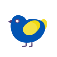 (unnamed), a ultramarine and yellow chicken