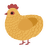Banana, a honey and orange chicken with a lace pattern