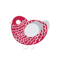 (unnamed), a crimson and mist chicken with a lace pattern