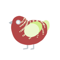 goat, a red and apple chicken with a half-bar pattern