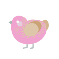 (unnamed), a pink and beige chicken with a half-lace pattern