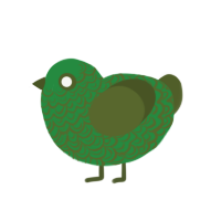 (unnamed), a viridian and olive chicken with a double-lace pattern