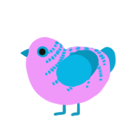 (unnamed), a lavender and cerulean chicken with a half-bar pattern