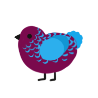 (unnamed), a wine and sky chicken with a half-lace pattern