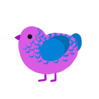 (unnamed), a orchid and sapphire chicken with a half-lace pattern