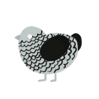 (unnamed), a silver and black chicken with a lace pattern